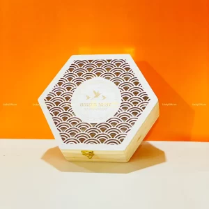 Hộp gỗ đựng yến sào hình lục giác độc đáo HG40